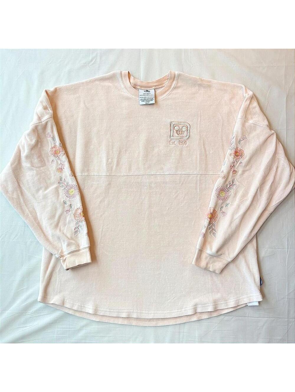 Disney Spirit Jersey Walt Disney World Floral Embroidered XL Peachy Pink